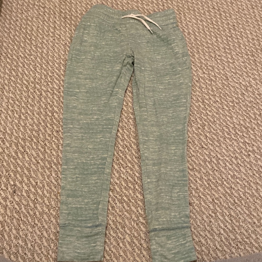 Old navy mint green sweatpants joggers tie front girls sz medium 8